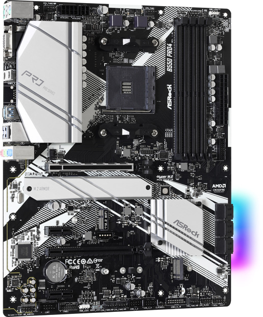 ASRock B550 Pro4 ATX Motherboard for AMD AM4 CPUs