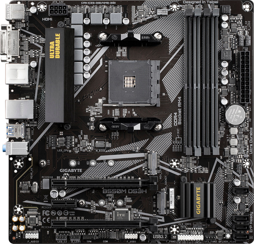Gigabyte B550M DS3H mATX Motherboard for AMD Socket AM4 CPUs