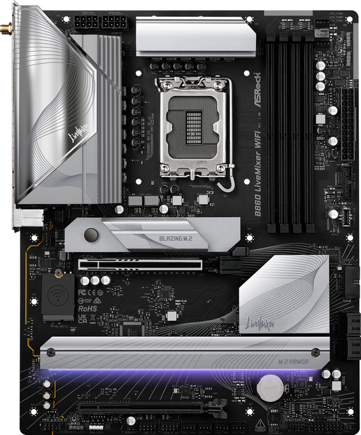 ASRock B860 LiveMixer WiFi ATX Motherboard for Intel LGA1851 CPUs