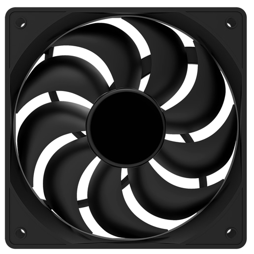 Generic 120mm Chassis Fan in Black with 4-pin Molex Connector