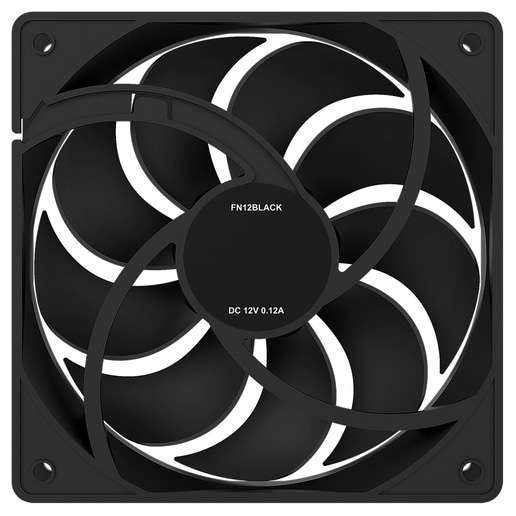 Generic 120mm Chassis Fan in Black with 4-pin Molex Connector