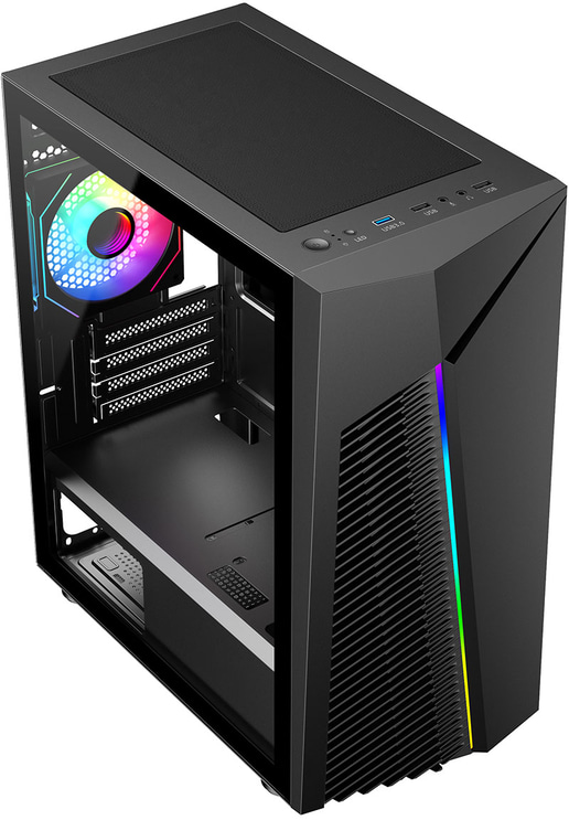 CiT Alpha Mid Tower Gaming Case - Black 