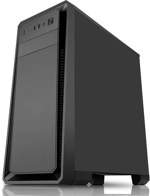 CiT Dark Soul Mid Tower Gaming Case - Black 