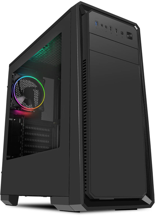 CiT Dark Soul Mid Tower Gaming Case - Black 