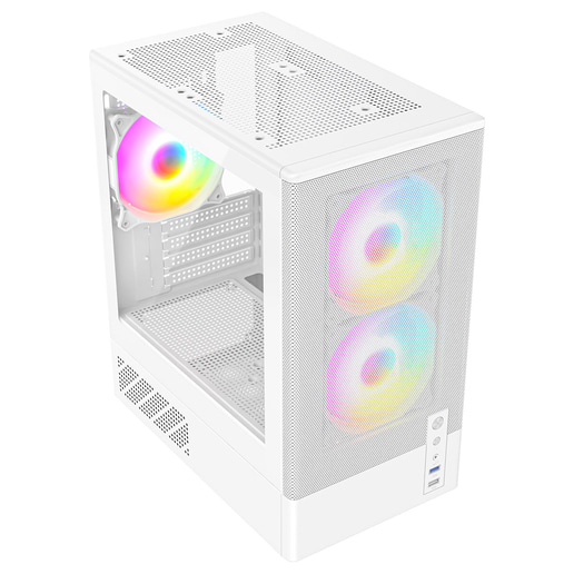 CiT F3 Mid Tower Gaming Case - White 