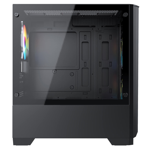 CiT Level 2 Mesh mATX Tempered Glass Gaming PC Case - Black 