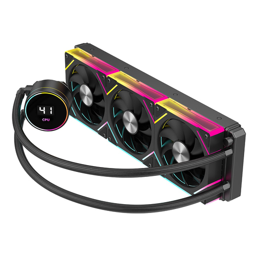 CiT Pro Glacier LCD 360mm AiO Liquid CPU Cooler in Black