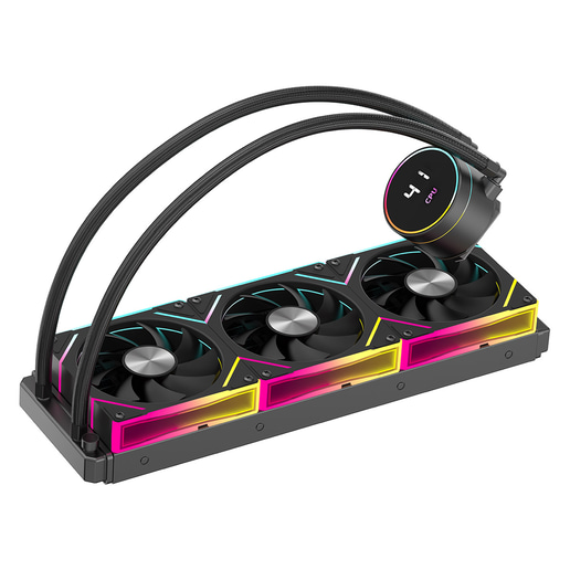 CiT Pro Glacier LCD 360mm AiO Liquid CPU Cooler in Black