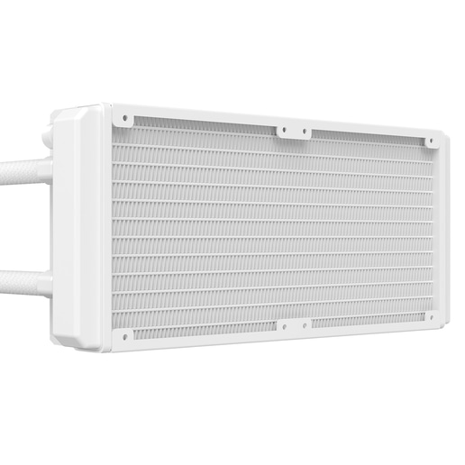 CiT Pro Glacier 240mm All-in-One Liquid CPU Cooler in White with Temperature Display