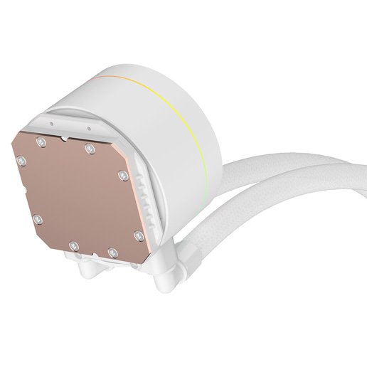 CiT Pro Glacier 240mm All-in-One Liquid CPU Cooler in White with Temperature Display