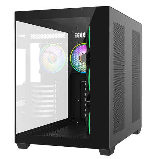 CiT Vision Mid Tower Gaming Case - Black 