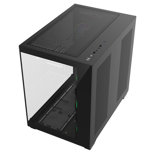 CiT Vision Mid Tower Gaming Case - Black 