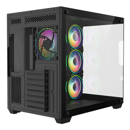 CiT Vision Mid Tower Gaming Case - Black 
