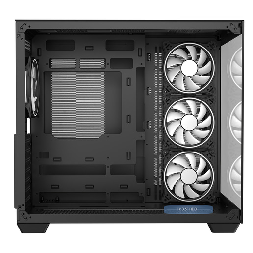 CiT Vision Mid Tower Gaming Case - Black 