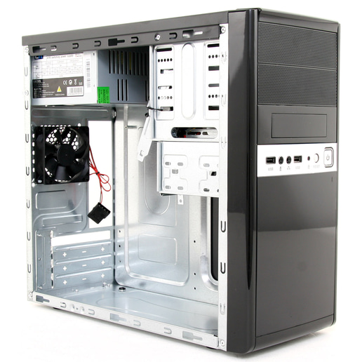 CiT 1016 Mid Tower Case - Black 500W  Power Supply