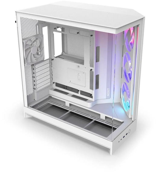 NZXT H9 Flow RGB Mid Tower Gaming Case - White 