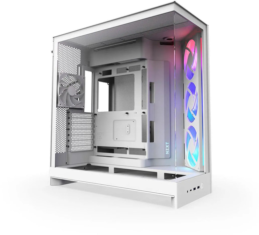 NZXT H9 Flow RGB Mid Tower Gaming Case - White 