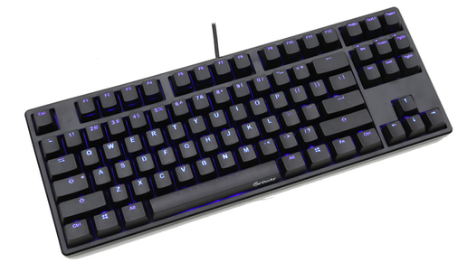 Ducky One TKL Mechanical Keyboard, Blue LED, Red Cherry MX Switch - UK Layout