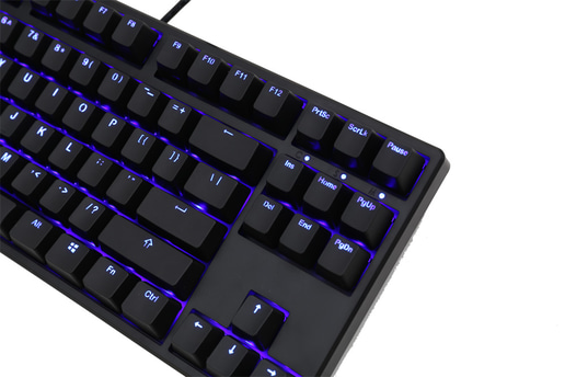 Ducky One TKL Mechanical Keyboard, Blue LED, Red Cherry MX Switch - UK Layout