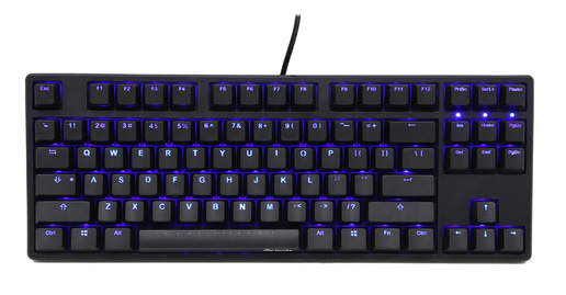 Ducky One TKL Mechanical Keyboard, Blue LED, Red Cherry MX Switch - UK Layout