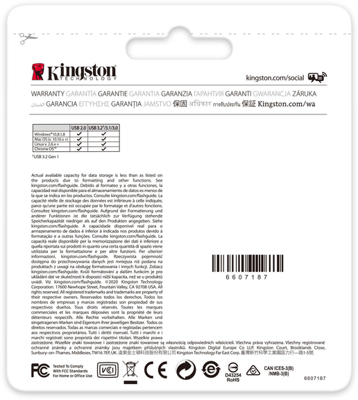 128GB Kingston DataTraveler Exodia USB 3.0 Flash Drive