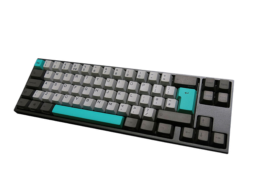 Ducky MIYA Pro Moonlight 65% USB Mechanical Keyboard in Black with White LED Backlit Keys, Cherry MX Blue Switches
