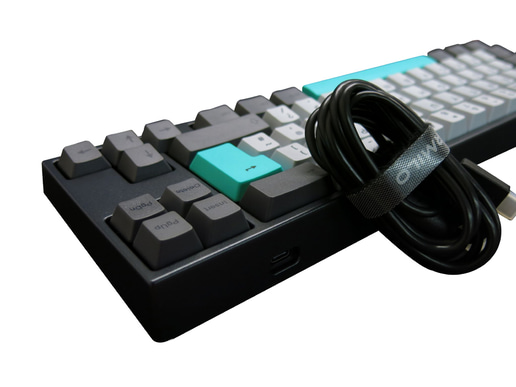 Ducky MIYA Pro Moonlight 65% USB Mechanical Keyboard in Black with White LED Backlit Keys, Cherry MX Blue Switches