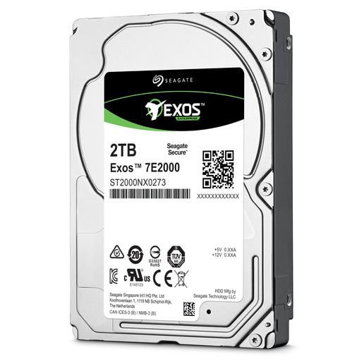 Seagate Exos 7E2000 2TB SATA III 2.5"" Hard Drive - 7200RPM, 128MB Cache