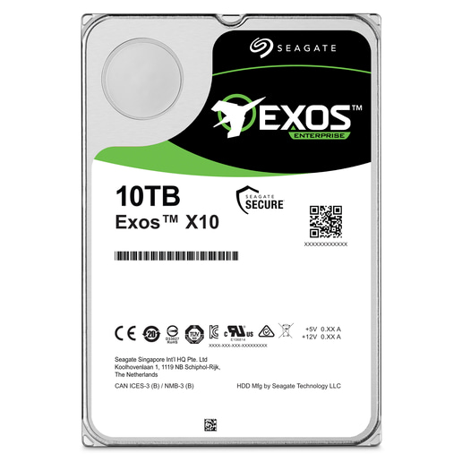 Seagate Exos X10 10TB SAS 12Gb/s 3.5" Hard Drive - 7200RPM, 256MB