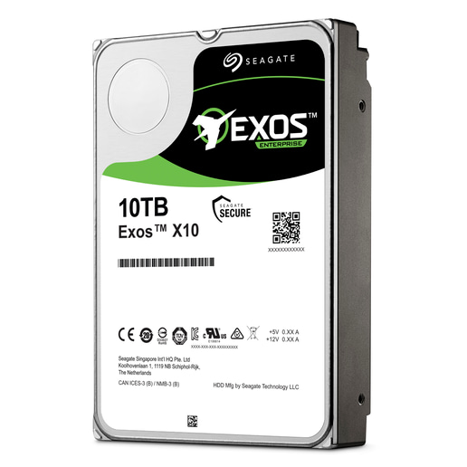 Seagate Exos X10 10TB SAS 12Gb/s 3.5" Hard Drive - 7200RPM, 256MB