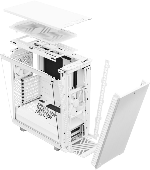 Fractal Define 7 Compact Mid Tower Gaming Case - White 