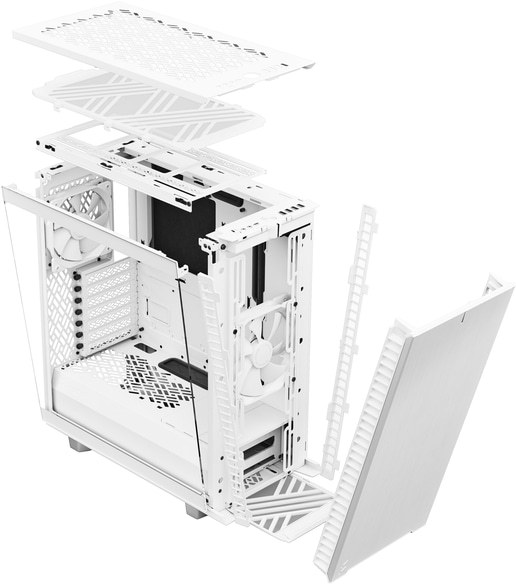 Fractal Define 7 Compact Mid Tower Gaming Case - White 