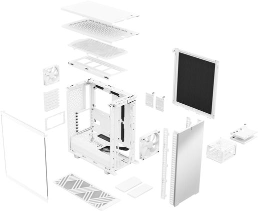 Fractal Define 7 Compact Mid Tower Gaming Case - White 