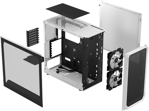 Fractal Focus 2 RGB Mid Tower Gaming Case - White 