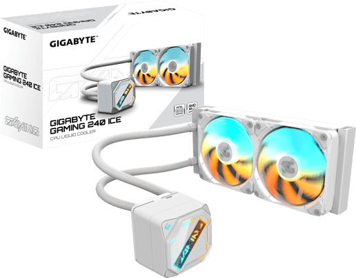 Gigabyte GAMING 240 ICE All-in-One 240mm Liquid CPU Cooler in White
