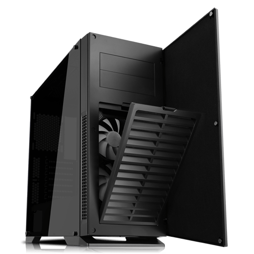 GameMax Hush Mid Tower Gaming Case - Black 