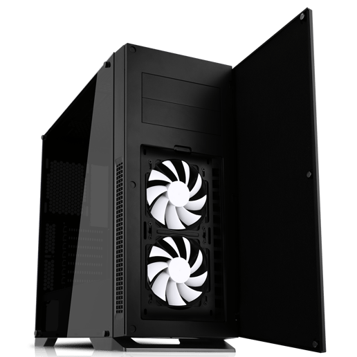 GameMax Hush Mid Tower Gaming Case - Black 