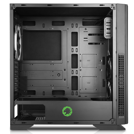 GameMax Hush Mid Tower Gaming Case - Black 