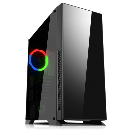 GameMax Hush Mid Tower Gaming Case - Black 