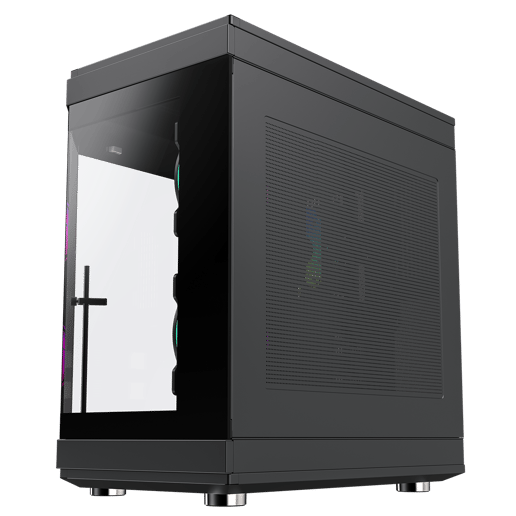 GameMax Hype Mid Tower Gaming PC Case - Black 