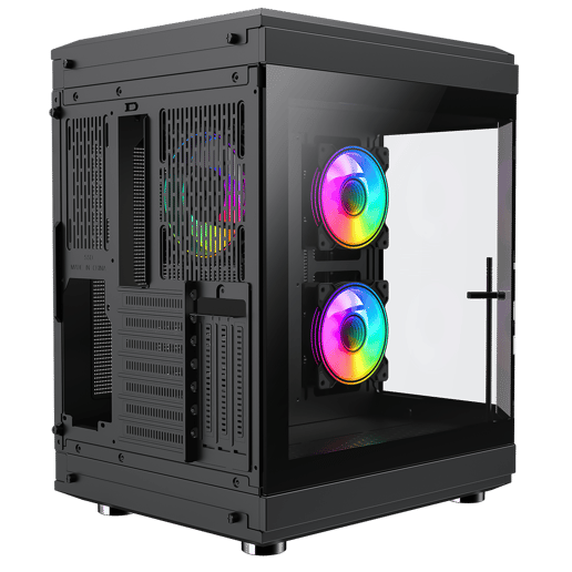 GameMax Hype Mid Tower Gaming PC Case - Black 
