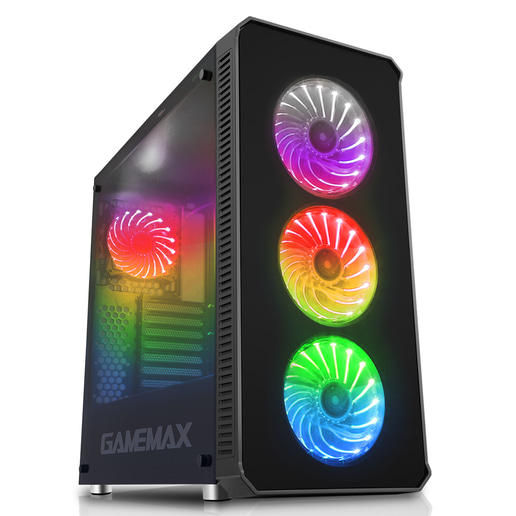 GameMax Moonstone RGB Full Tower Gaming Case - Black 