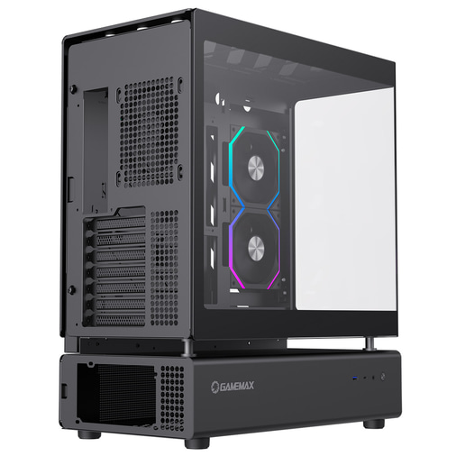 GameMax N80 Mid Tower Gaming Case - Black 
