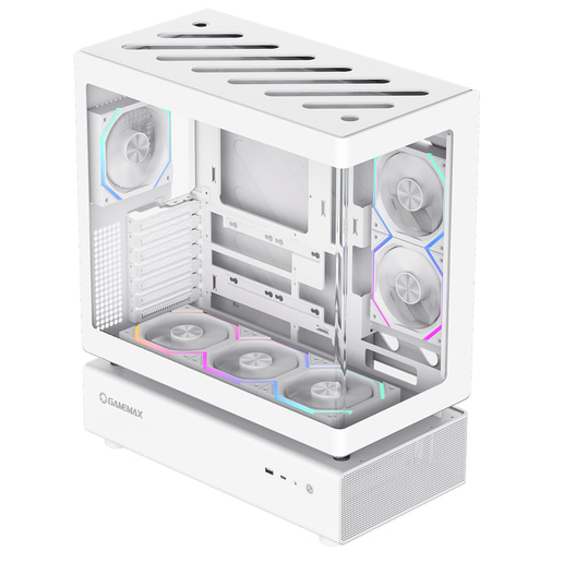 GameMax N80 Mid Tower Gaming Case - White 