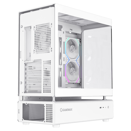 GameMax N80 Mid Tower Gaming Case - White 