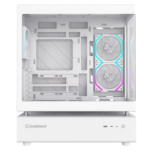 GameMax N80 Mid Tower Gaming Case - White 