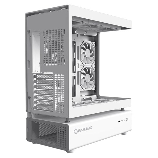 GameMax N80 Mid Tower Gaming Case - White 