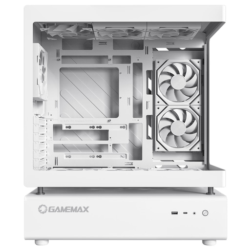 GameMax N80 Mid Tower Gaming Case - White 