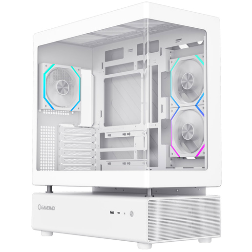 GameMax N80 Mid Tower Gaming Case - White 