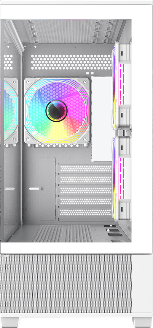 GameMax Vista Mini Mid Tower Gaming Case - White 